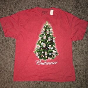 Budweiser Beer Christmas Tree Shirt, Size XXL, New With Tags